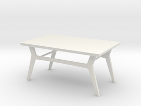 1:24 Modern Coffee Table in White Natural Versatile Plastic