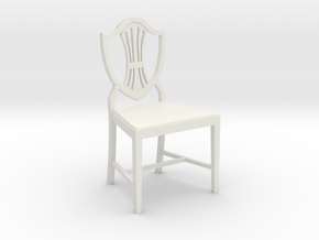 1:24 Shield Back Chair in White Natural Versatile Plastic