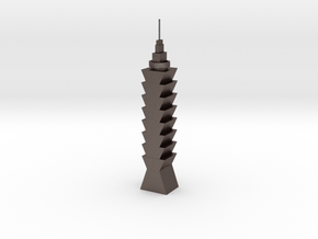 Taipei 101  in Polished Bronzed Silver Steel