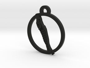 Koinobori (Carp Streamer) Charm Necklace in Black Natural Versatile Plastic