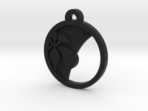 Iris Charm Necklace n63 in Black Natural Versatile Plastic