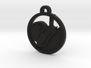 Snail Charm Necklace n3 in Black Natural Versatile Plastic