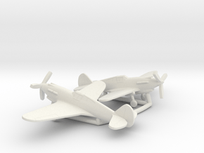 Curtiss P-40 Warhawk in White Natural Versatile Plastic: 1:200