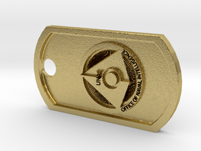 Halo ONI Office of Naval Intelligence Dog Tag in Natural Brass