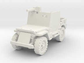 Jeep Willys Armored 1/87 in White Natural Versatile Plastic