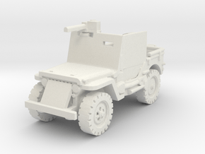 Jeep Willys Armored 1/76 in White Natural Versatile Plastic