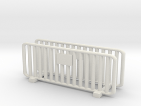 Crowd Control Barrier (x2) 1/56 in White Natural Versatile Plastic