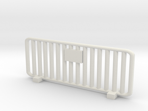 Crowd Control Barrier 1/24 in White Natural Versatile Plastic