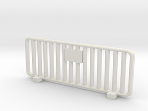 Crowd Control Barrier 1/12 in White Natural Versatile Plastic