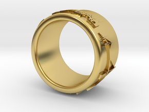 Hamburg Ring 1 in Polished Brass