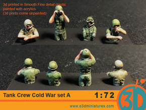 Tank Crew Cold War Set A 1/72 scale in Tan Fine Detail Plastic