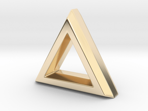 CHISEL_Triangle_Updated_v01 in 14K Yellow Gold