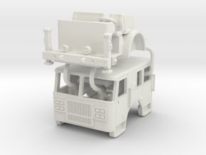 1/87 Seagrave M2 Flat Roof Cab w/ Stabilizer Bumpe in White Natural Versatile Plastic