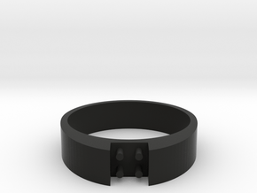 4-bit ring (US9/⌀18.9mm) in Black Natural Versatile Plastic