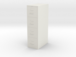 1:24 File Cabinet in White Premium Versatile Plastic