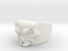 Skull Ring Size 11.5 in White Natural Versatile Plastic