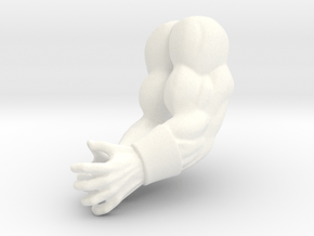 Arms with Single Bracer VINTAGE in White Processed Versatile Plastic