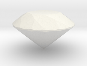 40mm Round gemstone in White Natural Versatile Plastic