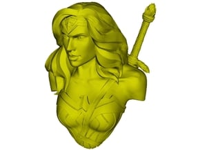 1/9 scale Wonder Woman superheroine bust in Tan Fine Detail Plastic