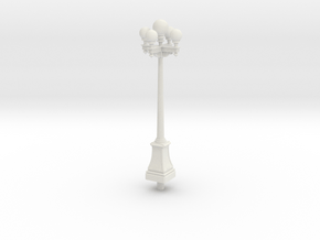 Streetlight, Llewellyn 5 globe 'Greek Key' 4" tall in White Natural Versatile Plastic