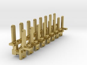 Gauge 1 Lamp Irons in Natural Brass