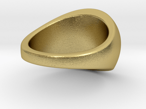 Custom Signet Ring 102 in Natural Brass