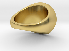 Hydra Ring size 5 in Polished Brass