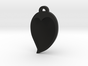 Hear Love Necklace n46r in Black Natural Versatile Plastic