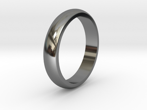Basic ring (18mm IR) in Fine Detail Polished Silver