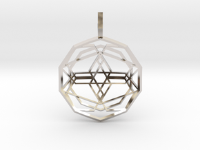 Source Sphere (Domed) in Rhodium Plated Brass