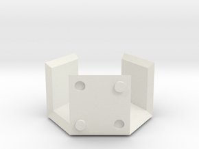 Half Hexbox (stackable) in White Natural Versatile Plastic