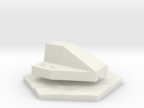 Ferret Small Grav Sled hex counter in White Natural Versatile Plastic