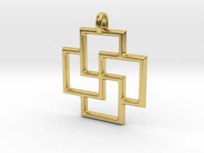 Tursaansydan Jewelry Symbol Pendant in Polished Brass
