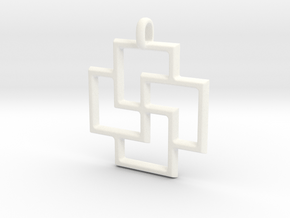 Tursaansydan Jewelry Symbol Pendant in White Processed Versatile Plastic