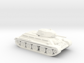 1/100 T-34 tank 1940 model (low detail) in White Processed Versatile Plastic