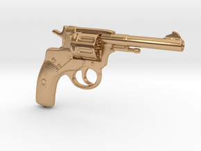 Nagant M1895 Revolver (⅓ scale) in Polished Bronze