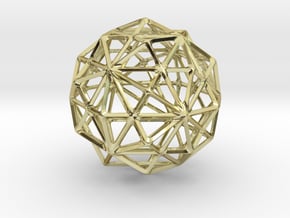 120-wireframe in 18k Gold Plated Brass