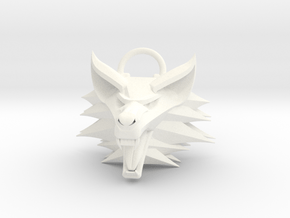 The Witcher pendant in White Processed Versatile Plastic