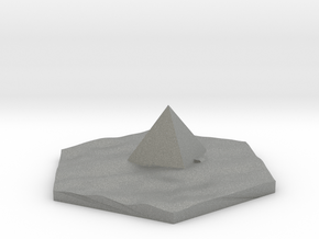 Pyramid in desert terrain hex tile counter in Gray PA12