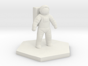 Basic Astronaut hex base figure in White Natural Versatile Plastic