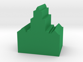 Colonial Town Hall meeple in Green Processed Versatile Plastic