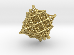 Tetrahedron Atom Array(Brass, Bronze or Silver) in Natural Brass