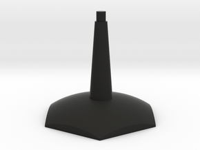 One piece Hex flying-space stand in Black Natural Versatile Plastic