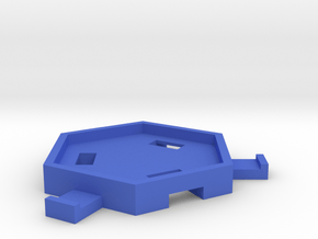 HexLock hex tile carrier base single pack in Blue Processed Versatile Plastic