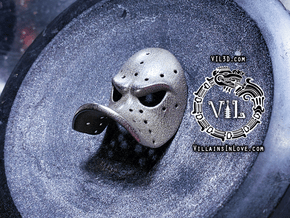 MIGHTY DUCKS Mask Pendant ⛧VIL⛧ in Polished Bronzed-Silver Steel