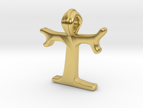 PENDENTE TAU in Polished Brass