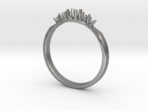 Five Stone unique Engagement ring - Wedding  in Natural Silver