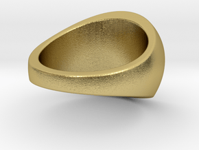 Custom Signet ring 101 in Natural Brass