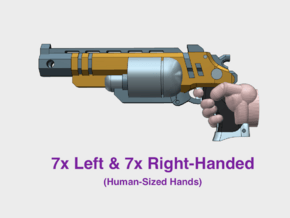 14x C:32 Bolt Revolver (L&R Human Hands) in Tan Fine Detail Plastic