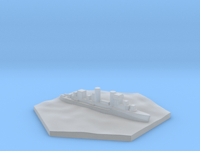 Destroyer WW2 warship hex counter in Smooth Fine Detail Plastic